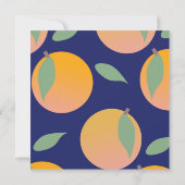 Moderne Oranje Botanische 'Save the Date' Kaart (Achterkant)