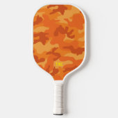 Moderne Oranje Camo Yellow Initialen Kleurrijke sp Pickleball Paddle (Achterkant)