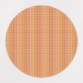 Moderne oranje cirkelverpakkingslabels labels (Design 1)