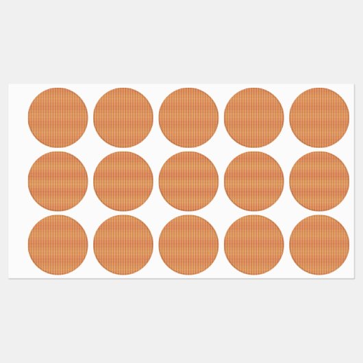 Moderne oranje cirkelverpakkingslabels labels (Vel)