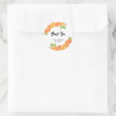 Moderne Oranje Citrus Slice Summer dank u Ronde Sticker (Tas)