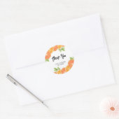Moderne Oranje Citrus Slice Summer dank u Ronde Sticker (Envelop)