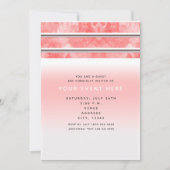 Moderne Oranje Coral Waterverf Stripe Chic Elegant Kaart (Voorkant)