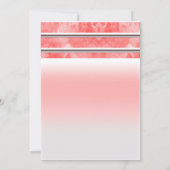 Moderne Oranje Coral Waterverf Stripe Chic Elegant Kaart (Achterkant)