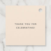 Moderne Oranje Cowgirl Laatste Rodeo Bruiloftsfees Bedankjes Labels (Achterkant)