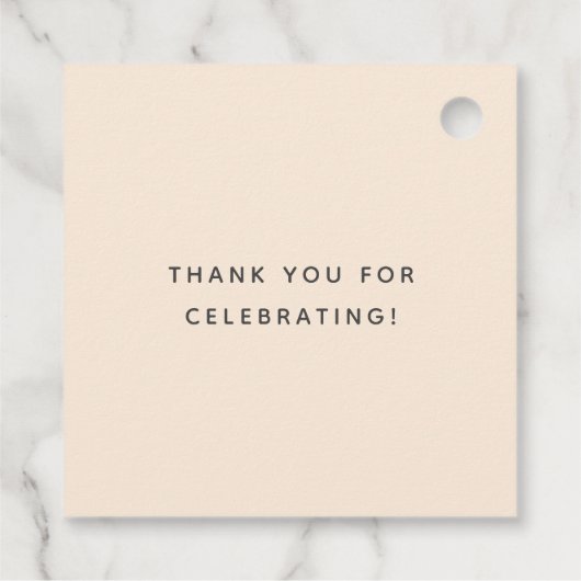 Moderne Oranje Cowgirl Laatste Rodeo Bruiloftsfees Bedankjes Labels (Achterkant)