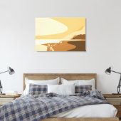 Moderne Oranje digitale kunstgreep Canvas Afdruk (Insitu (Slaapkamer))