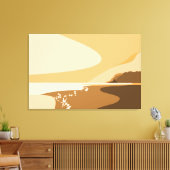 Moderne Oranje digitale kunstgreep Canvas Afdruk (Insitu (Woonkamer))