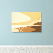 Moderne Oranje digitale kunstgreep Canvas Afdruk (Insitu (Houten vloer))