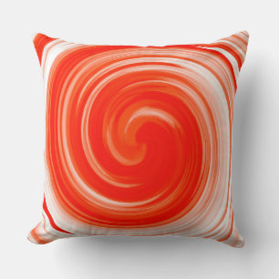 Moderne Oranje Draai Abstracte Kunst Kussen