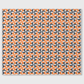 Moderne Oranje Draai Geometrisch Cadeaupapier (Vlak)