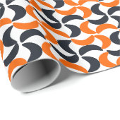 Moderne Oranje Draai Geometrisch Cadeaupapier (Rol Hoek)