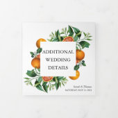 Moderne Oranje droombruiloft van Citrus Drieluik Kaart (Cover)