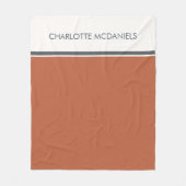 Moderne Oranje, eenvoudige persoonlijke naam Fleece Deken (Voorkant)