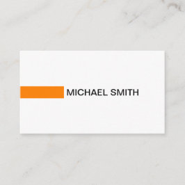 Moderne Oranje elegante Professional White Visitekaartje