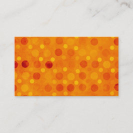  moderne Oranje en gele poka dots Patroon Visitekaartje