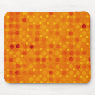 Moderne Oranje en gele pokadots Muismat