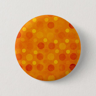 Moderne Oranje en gele pokadots Ronde Button 5,7 Cm