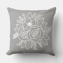 Moderne oranje en grijze Housewarming witte bloeme