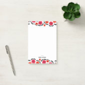 Moderne Oranje en rode Floral Post-it® Notes (Kantoor)