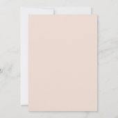 Moderne Oranje en roze beige bruiloft Kaart (Achterkant)