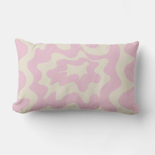 Moderne Oranje en Roze Groovy Streep Minimalistisc Kussen