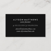 Moderne Oranje en witte Chevron Visitekaartje (Achterkant)