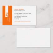 Moderne Oranje en witte consultant - Visitekaartje (Voorkant / Achterkant)