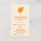 Moderne oranje evenementenplanner foto qr code log visitekaartje (Voorkant)