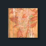 Moderne Oranje Floral Print op gestripte achtergro<br><div class="desc">Een Jennifer Goldberger originele schepping,  deze moderne oranje bloemdruk zit op een gestripte achtergrond. De bloemen mengen bijna met de achtergrond. Laat het zich mengen met de rest van je huis door het vandaag te kopen!</div>