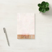 Moderne Oranje Floral Print op gestripte achtergro Post-it® Notes (Kantoor)