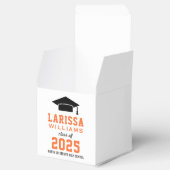 Moderne Oranje Foto Aangepaste GraduPartij Bedankdoosjes (Geopend)