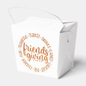 Moderne Oranje Friendsgiving nemen dozen uit Bedankdoosjes (Achterkant)