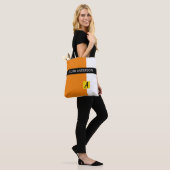 Moderne Oranje, geblokkeerde kleurenmonogrammen Tote Bag (Op model)
