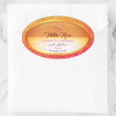 Moderne Oranje gele oceaan product labels glitter (Tas)