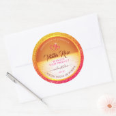 Moderne Oranje gele oceaan product labels glitter (Envelop)