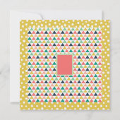 Moderne Oranje Geometrische goudStippen met Blauwg (Achterkant)