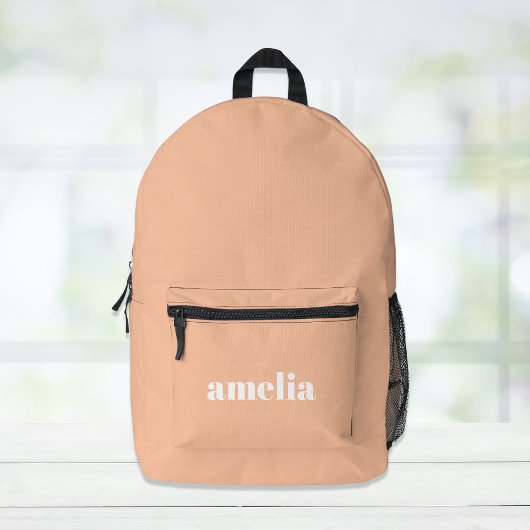 Moderne Oranje Gepersonaliseerd Bedrukte Rugzak