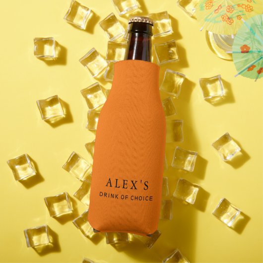 Moderne oranje gepersonaliseerd flesjeskoeler (Insitu Zomer)