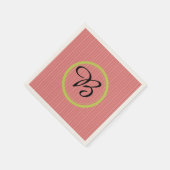 Moderne Oranje geplateerde servetten (Hoek)