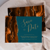 Moderne, Oranje gouden plaat Blauwgroen Opslaan Da Kaart