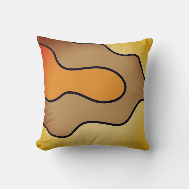 Moderne, Oranje gouden Sierkussen uit de middeleeu (Voorkant)