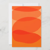 Moderne Oranje Graduation Party Kaart (Achterkant)