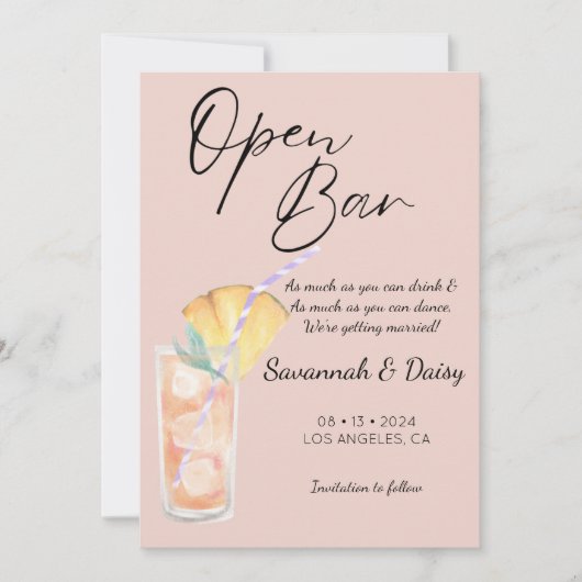 Moderne Oranje grappige foto Save The Date (Voorkant)