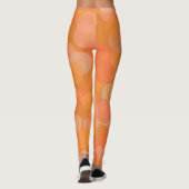 Moderne Oranje Herfst Waterverf Circles Halloween Leggings (Achterkant)