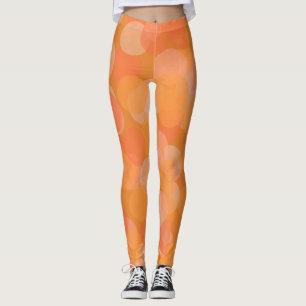 Moderne Oranje Herfst Waterverf Circles Halloween Leggings