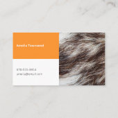 Moderne Oranje hondenverzorgingsoppas Visitekaartje (Achterkant)