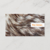 Moderne Oranje hondenverzorgingsoppas Visitekaartje (Voorkant)