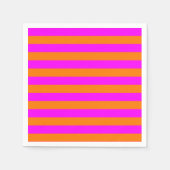 Moderne, Oranje, hot-roze stripe patroon Servet (Voorkant)