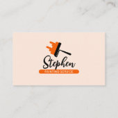 Moderne Oranje huis schilder aannemer verf druppel Visitekaartje (Achterkant)